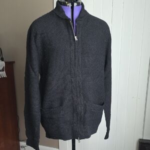 Club Monaco Charcoal Zip-Up Sweater
